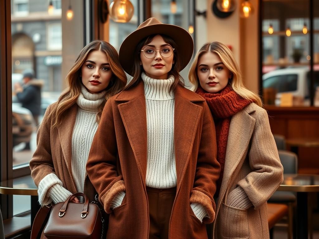 لباس پاییزی زنانه نسکافه‌ای و کرم | کیفیت عالی، قیمت منصفانه و ترندی