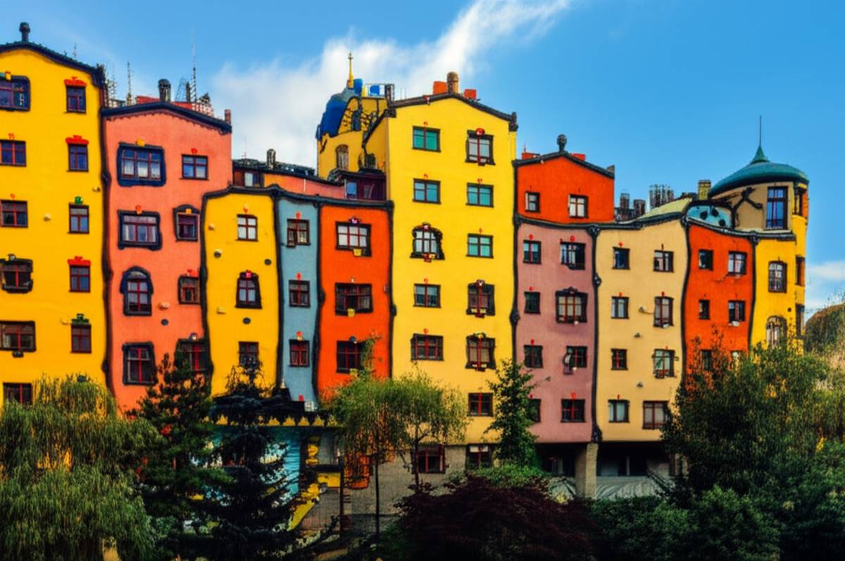 ساختمان های هاندرتواسر - شاهکارهای معماری رنگارنگ و دیدنی