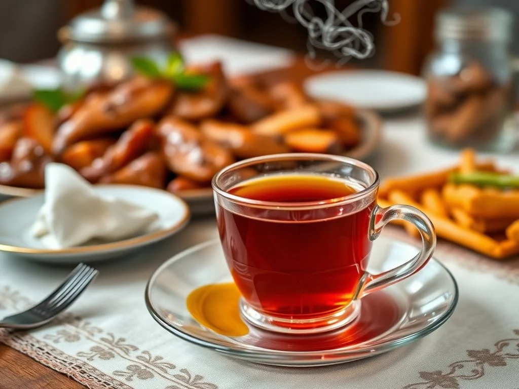 خوردن چای بعد از غذای چرب